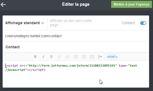 Page contact tumblr